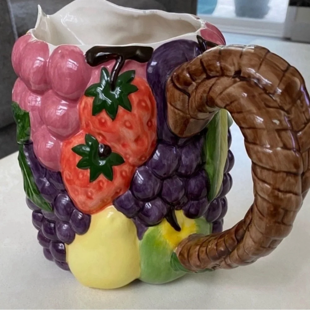 Vintage Pier 1 Fruit Shaped Drink Pitcher